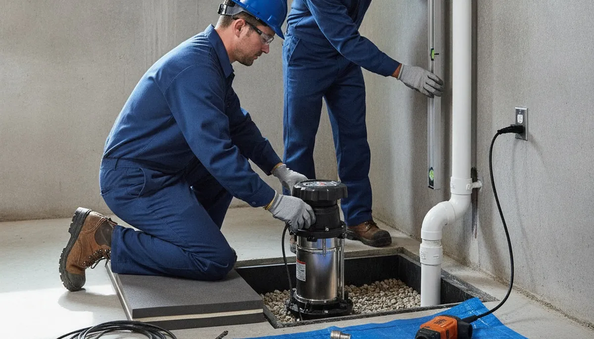 Sump pump installation for Albany, NY homes by On Call Plumbers to prevent flooding